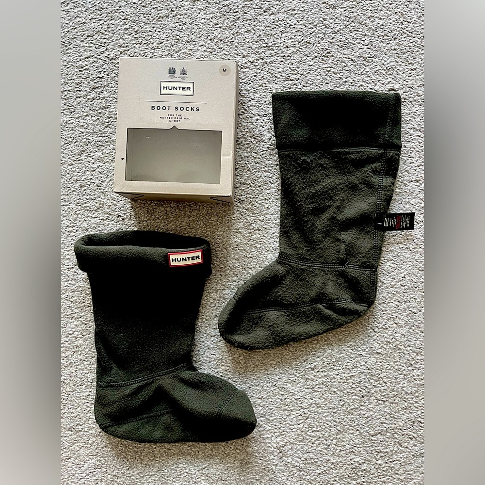 NWT Hunter Fleece Boot Socks Size Medium in Olive Green